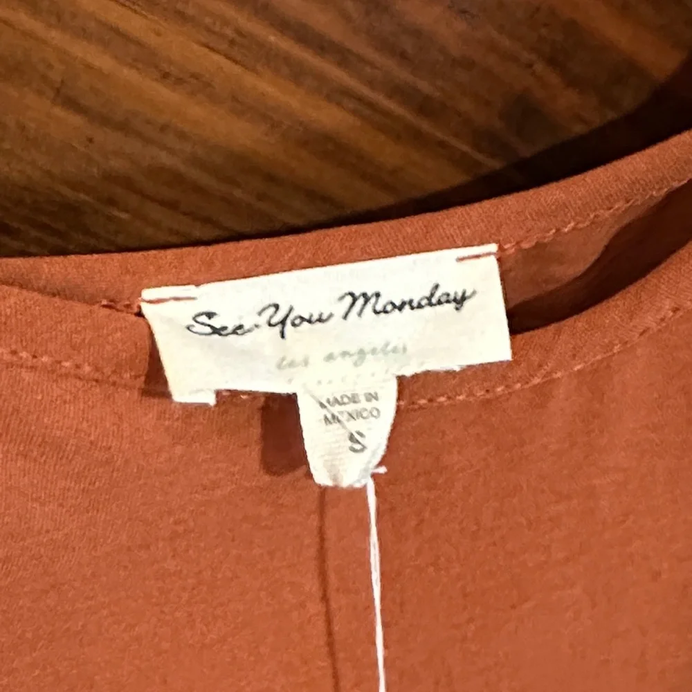 NWT Rust orange size small slip dress: See You Monday, Los Angelos - Picture 2 of 7